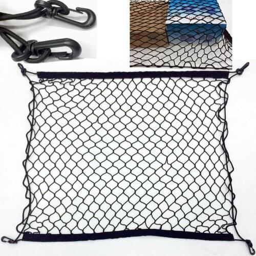 Car Mesh Cargo Net Holder Trunk Auto Elastic Storage 4 Hooks Car Trunk Organizer Styling For VW Tiguan 2017 2018 2019 2020