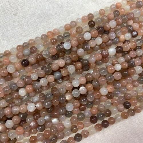 Natural Moonstone Beads Smooth Round Loose Spacer Beads For Jewelry Making 15inches 6/8/10mm DIY Beads Bracelets Necklace Perles