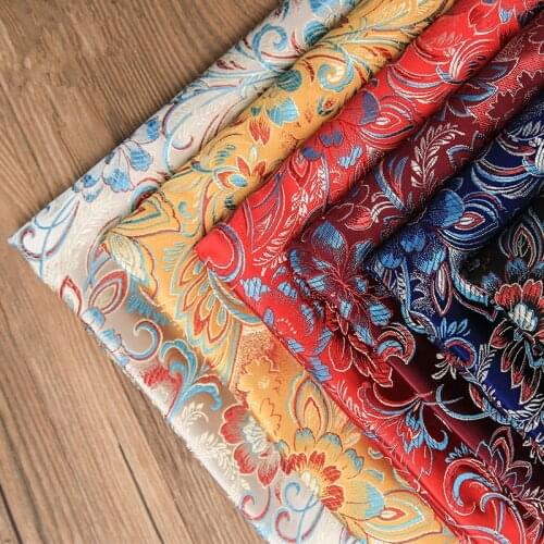 CF446 100x114cm 6colors Phoenix Chinese Traditional Silk Brocade Fabric Cheongsam Clothing Pillow Cushion DIY Jacquar Fabrics