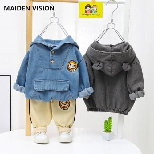 Kids wear spring Boy Girl Clothing Brand Casual Tracksuit Long Sleeve Cowboy hoodie Sets Infant Clothes Baby Pants 1 2 3 4 5Yrs