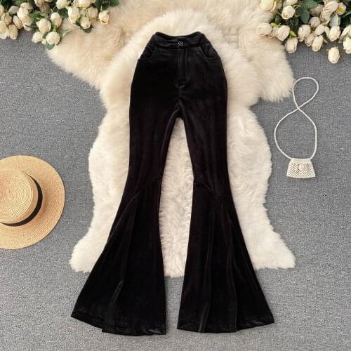 Женские бархатные брюки Foamlina China At AliExpress