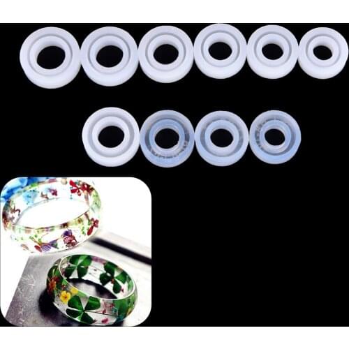 Circle Design Silicone Mold For Ring Jewelry Making Tool Transparent DIY Silicon Round Shape Ring Mold Mould Epoxy Resin Mold