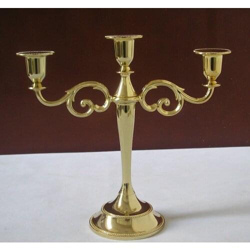 Classic 3/5light Golden alloy metal candlesticks candle holder gift party wedding home decorationgold wedding centerpieces 2002b