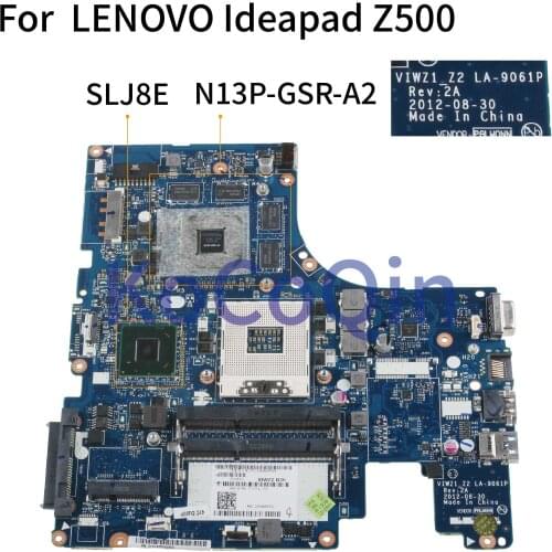 KoCoQin Laptop motherboard For LENOVO Ideapad Z500 15 inch VGA card Mainboard VIWZ1 LA-9061P 11S90001916ZZ SLJ8E N13P-GSR-A2 2G