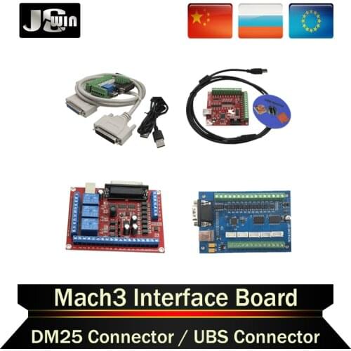 RU/EU Stock!Breakout Board CNC USB MACH3 Driver Board 100Khz 4 Axis Interface Driver Motion Controller Driver Board