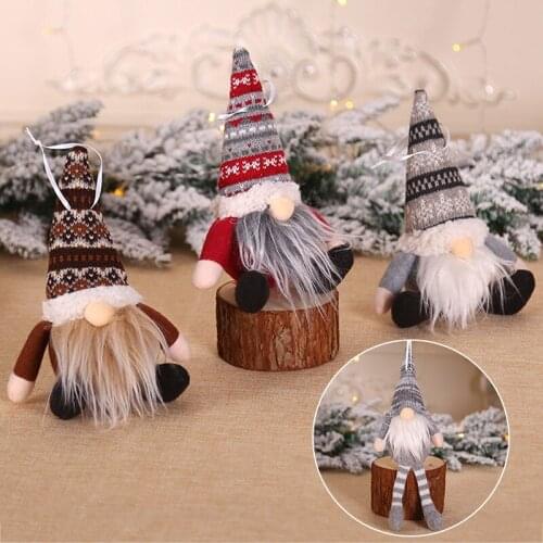 Christmas Faceless Doll Christmas Tree Hanging Pendant For Home Ornament Christmas Decorations Toy Kids Gift Happy New Year