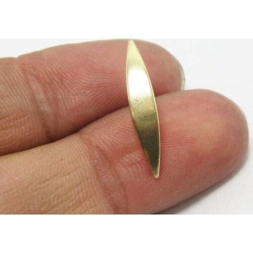 10pcs Brass earring posts 22x4mm Leaf-shape earring findings R285