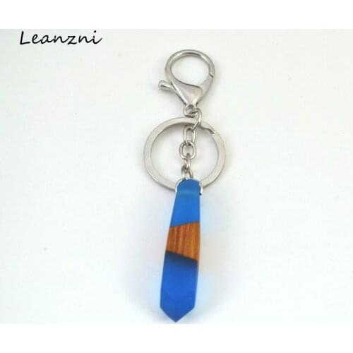 Leanzni FashionKey chain handmade wooden resin retro gifts, men and women applicable to special jewelry E006