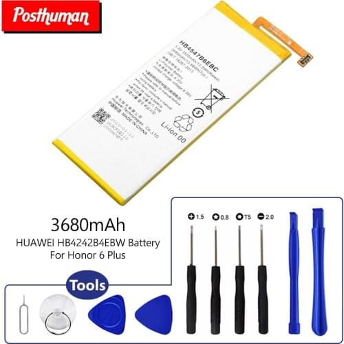 HB4547B6EBC Li-ion Phone Battery For Huawei Honor 6 Plus PE-TL10 / PE-CL00 / PE-UL00 Rechargeable battery With Repair Tools Kit