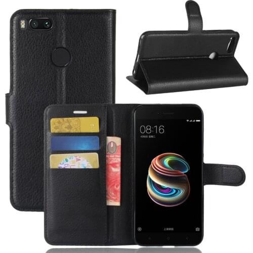 Fashion Wallet PU Leather Case Cover For Xiaomi Mi A1/Xiaomi 5X Flip Protective Phone Back Shell Visa Card Slot Stand Function