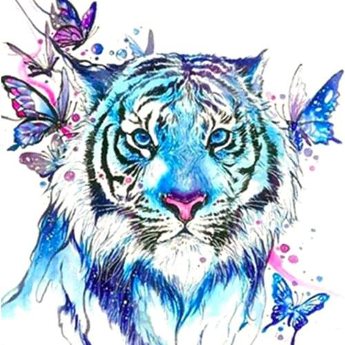 MomoArt Diamond Painting Tiger Cross Stitch Kit 5D DIY Diamond Embroidery Butterfly Animal Rhinestone Pictures Home Decor