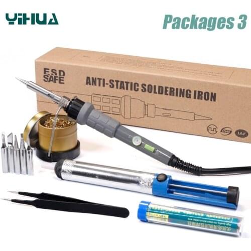 YIHUA 947-III 60W Soldering Iron Soldering Iron Kit With Temperature Control Switch Electric Soldering Iron Kit With Iron Tips