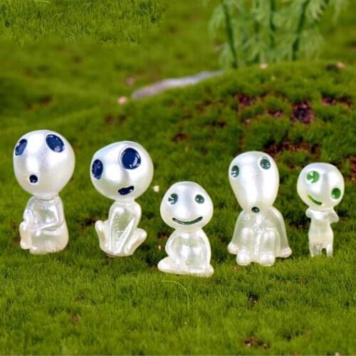 Pack of 10Pcs Micro Miniature Luminous Alien Mini Tree Elf Doll Toys Figure