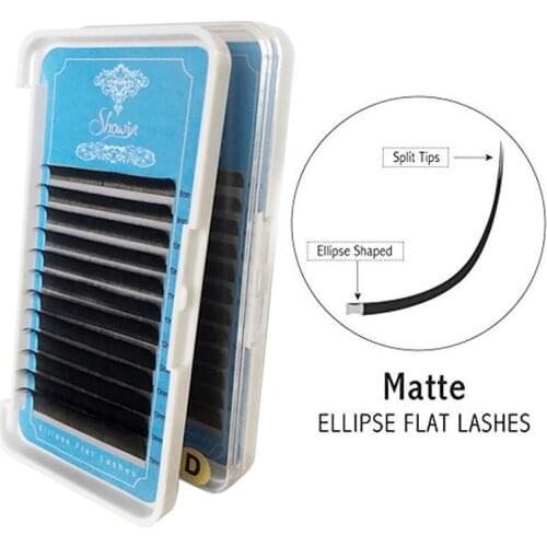 Flat Ellipse Split Tips Ellipse Shaped Eyelashes Natural Light False Extensions Individual Supplies Maquiagem
