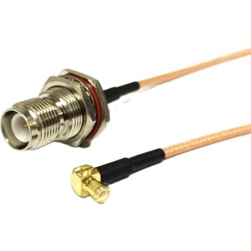 New RP-TNC Female Jack nut Switch MCX Male Plug Right Angle jumper cable RG316 Wholesale Fast Ship 15CM 6" Adapter