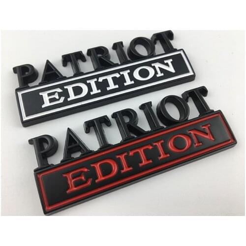 New Metal PATRIOT EDITION Emblem Auto Trunk Fender Badge Decal Stickers Car Accessories