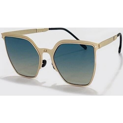 New Cat Eye Foldable Women Men Sunglasses Trendy And Versatile Design Gradient Lens Eyewear Oculos De Sol Feminino
