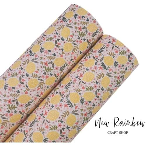New Rainbow 30x22cm/A4 Vector Flower & Lemon Summer Artisan Leatheretter For Making Bows, Accessories, Earrings, DIY Crafts