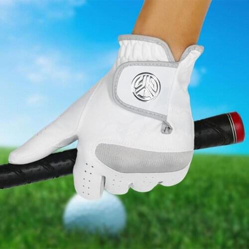 1 Pcs Mens Left Hand Golf Glove Right Hand Micro Soft Fiber Breathable Mens Golf Gloves White Color