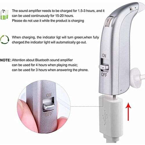 Rechargeable Hearing Aids Digital Audifonos Sound Amplifier Professional Hearing Aid BTE Bluetooth Audifonos for Deafness