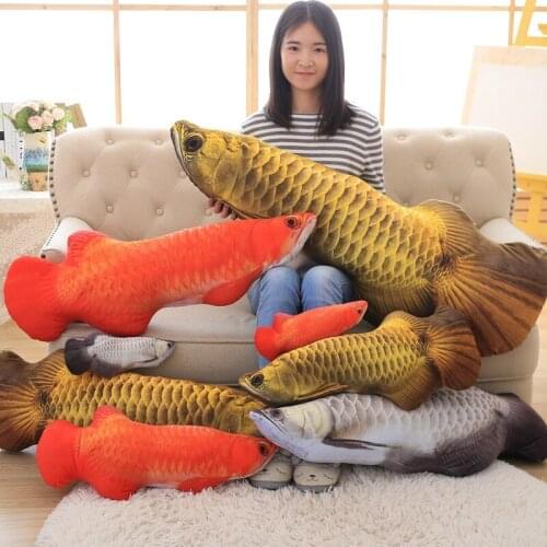 30/60cm plush simulation fish red grey Golden decoration Home good quality soft cute Pillow educational christmas gift for kid