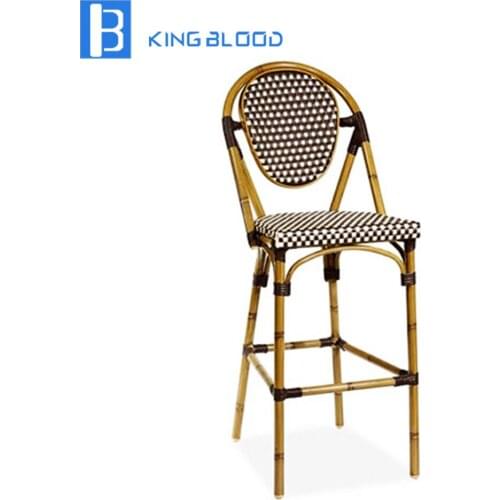 Rattan white outdoor furniture bar high Bar chair