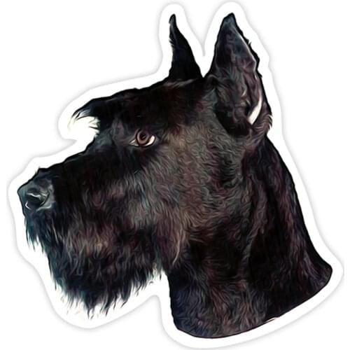 S40248# Various Sizes PVC Decal Giant Schnauzer Car Sticker Waterproof on Bumper Rear Window Laptop Refrigerator Toilet