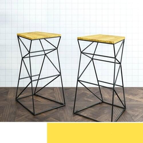 Simple Modern Solid Wood High Chair 38X33X75CM Bar Stool Backrest Fashion Bar Chair