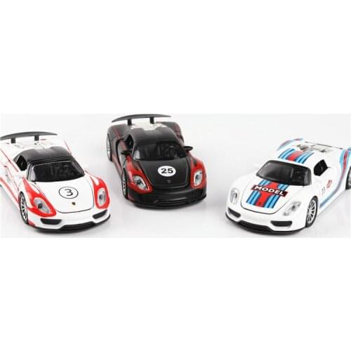 1:32 Martini 918 Super Simulation Toy Car Model Alloy Pull Back Genuine License Collection Gift Off-Road Vehicle Children Toys