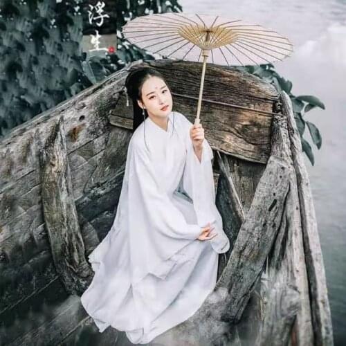 Chinese Traditional Costume for Women Ancient Hanfu Cloak Cosplay Lady Elegant Tang Stage Costume Water Sleeve Hanfu Coat Set