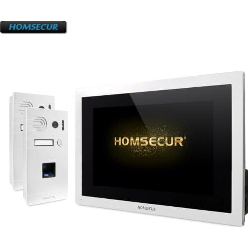 HOMSECUR 4 Wire Video Door Entry Security Intercom with Aluminium Alloy Camera 110 Degree BC061HD-S+BM114HD-S