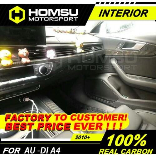 Real Carbon Fiber Interior Trim For AU-D A4I 2010+ FOR 7 piece set of Real Carbon Fiber Interior Trim