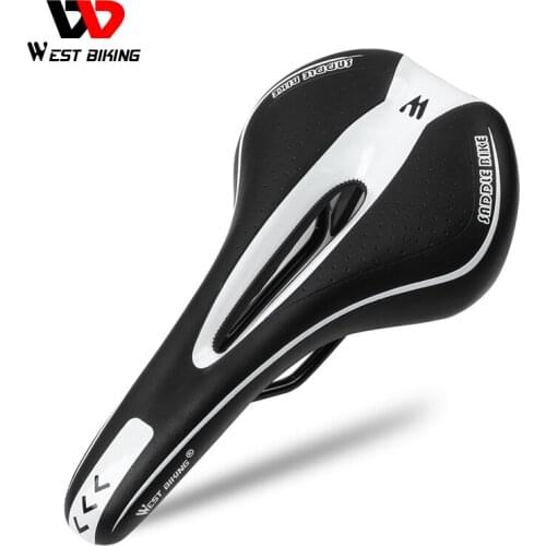 WEST BIKING Cycling Cushion Comfortable Damping Road Mountain Bike Seat Profession Bicycle Accessories Breathable Bicycle Saddle