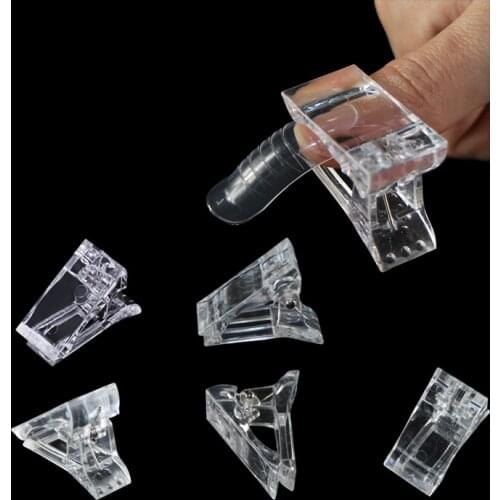 Nails Extansion Gel Clip 10/5PCS Nail Clip Crystal Glue Clea Clips For Nail DIY Tool Nail Tweezers Poly Nail gel Clip