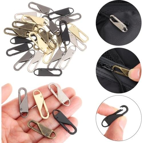 1/4/5Pcs Metal Zipper Head DIY Luggage Clothing Shoes Zipper Puller Multi-purpose Detachable Zipper Sewing Handmade Supplies