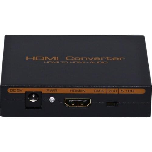 1080P HDMI to HDMI Optical SPDIF Suppport 5.1 + RCA L/R Audio Video Extractor Converter Splitter Adapter