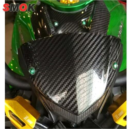 Motorcycle Accessories Carbon Fiber Instrument Windshield Wind Deflector Windscreen Cover For Kawasaki Z1000 2014 2015 2016 Blac