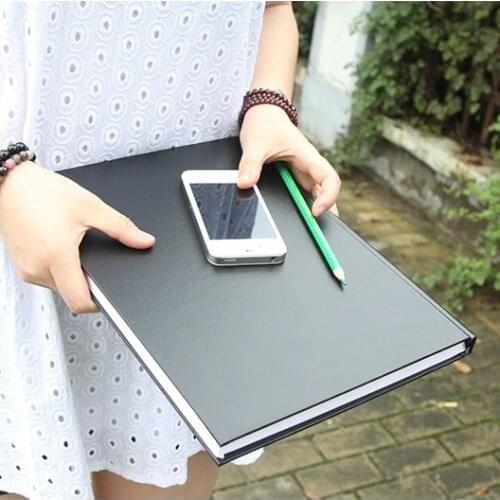 "Black Secret" Drawing Sketchbook Big Size Blank Papers Hard Cover Art Notebook Study Business Journal Stationery Gift