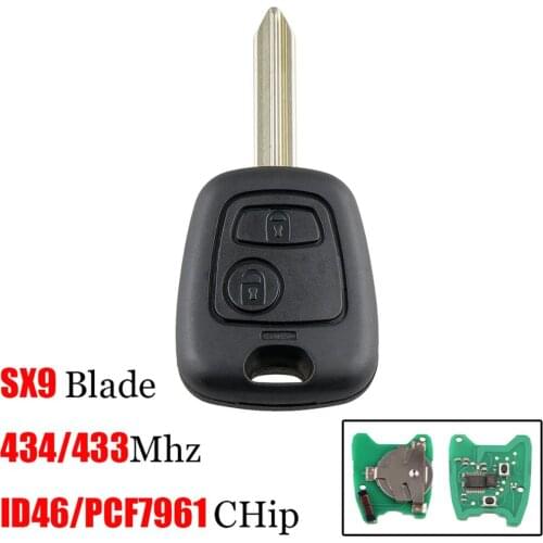Car Remote Control Key 2 Buttons 433Mhz for Citroen Saxo Picasso Xsara Berlingo SX9