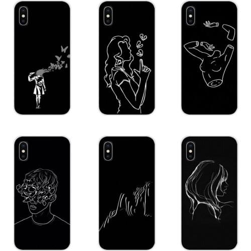 For Motorola Moto X4 E4 E5 G5 G5S G6 Z Z2 Z3 G3 G2 C Play Plus Line art body painting Accessories Phone Cases Covers