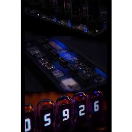 K1KA Elekstube IPS Nixie Tube Digital Clock Electronic Calendar 6 Bit LCD Time Photo Display Creative Retro Desk Decoration