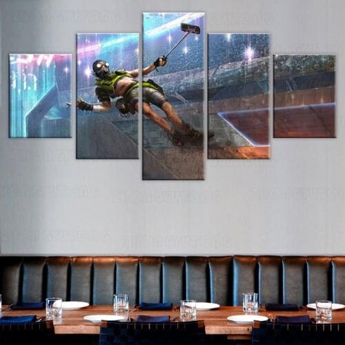 Home Decor Poster HD Pictures Prints Canvas 5 Piece Modular Apex legends Game Living Room Art Decorative Painting Framed