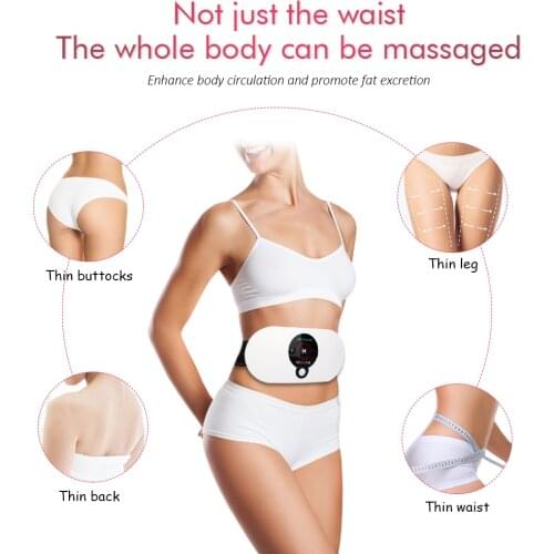 Electric Abdominal Vibration Massager Body Slimming Lumbar Abdominal Massage Waist Belt Weight Loss Fat Burning Fitness Machine