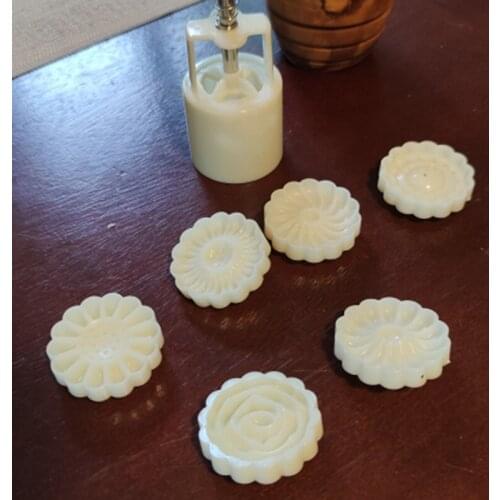Flower Shaped Mooncake Mold Safe Cake Mold Hand Pressure Fondant Moon Cake Decorating Tools Cookie Cutter Baking Tools