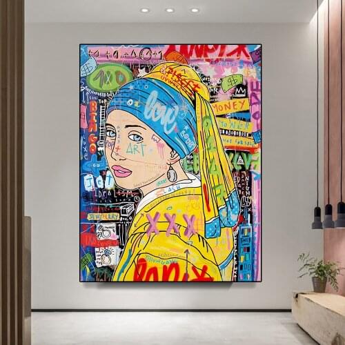 Graffiti Art Famous Paintings The Birth Of Venus Poster Reproductions Oil Painting Canvas Print Wall Picture For Living Room