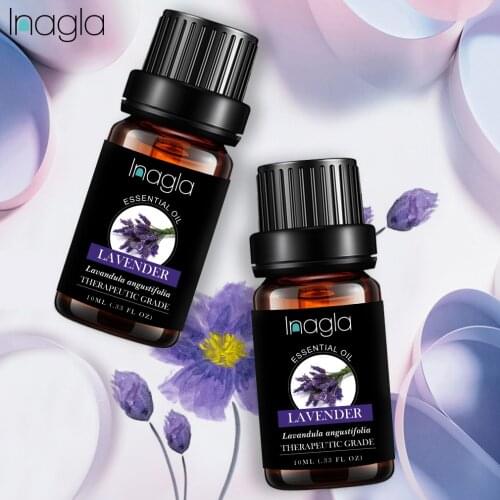 Inagla 10ml Lavender Oil Pure Essential Oils for Humidifier Aromatherapy Diffusers Home Air Freshener Soap Candles Massage Oil