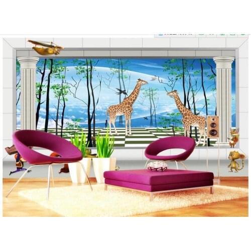 Customized 3d photo wallpaper 3d wall murals wallpaper Sweet children room 3 d cartoon background wall paintings room wallpaper