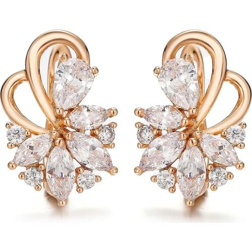 2020 Exquisite Natural Zircon Earrings Ladies Fashion Jewelry Red White High Quality Earrings Party Wedding Dress Accessories