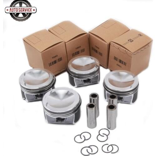 Car Engine Pistons & Rings Kit Φ82.51mm / Φ22mm 06D107066S For AUDI SI S3 TTS Quattro TFSI VW Golf Scirocco 2.0 R 2.0 TSI Seat