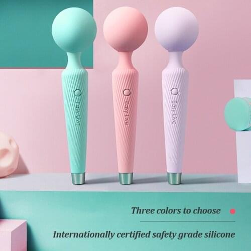 AV Big head massage stick Bendable silicone g spot clitoris stimulator flapping Magic Wand Adult Sex Toys For Women Vibrator